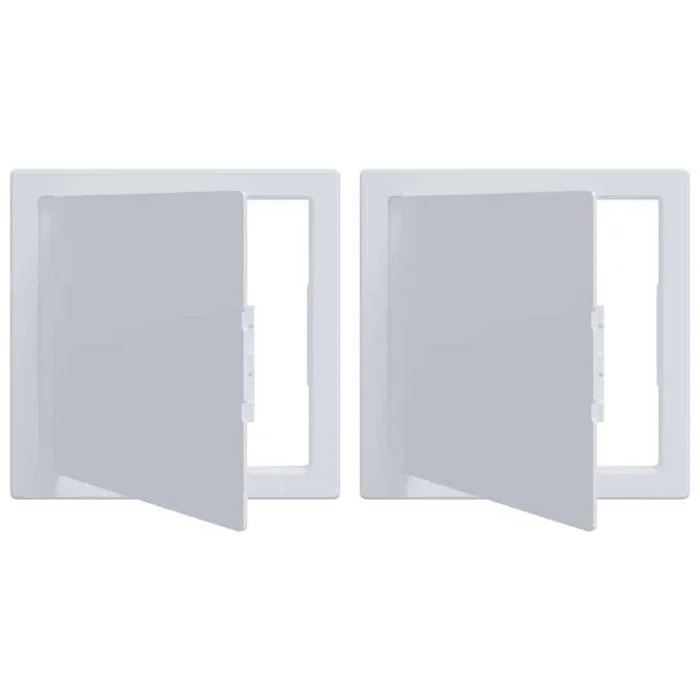 vidaXL Paneles de Acceso 2 pcs Blanco 15 x 15 x 2 cm Plástico ABS