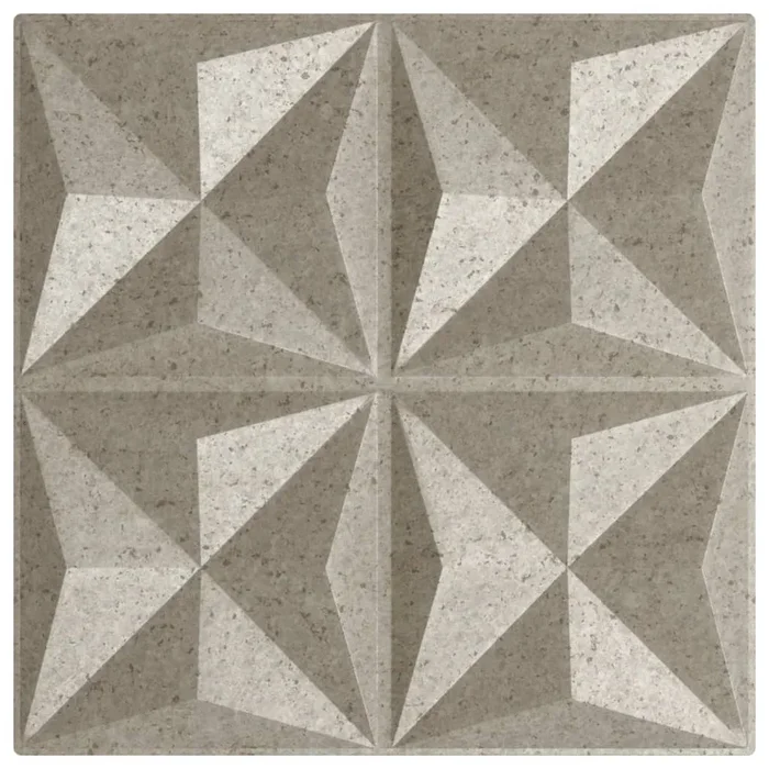 vidaXL Paneles de pared 12 uds XPS origami Beton 50×50 cm 3 m²