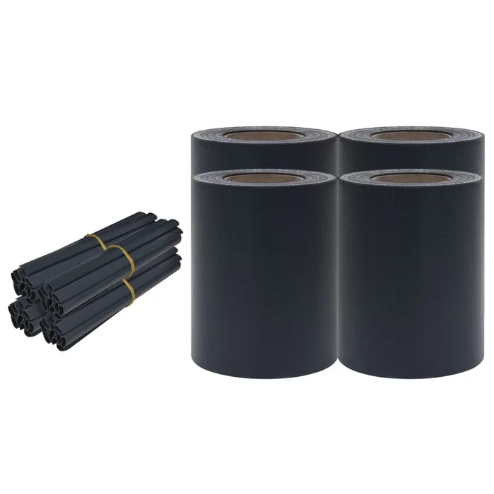 vidaXL Paneles de privacidad 4 uds PVC gris oscuro mate 35×0,19 m