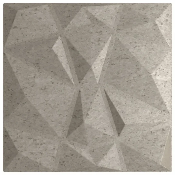 vidaXL Paneles pared 48 uds XPS diamante gris hormigón 50x50cm 12 m²