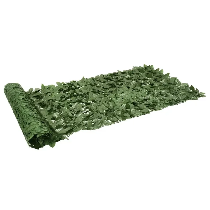 vidaXL Pantalla de balcón de hojas verde oscuro 200×100 cm