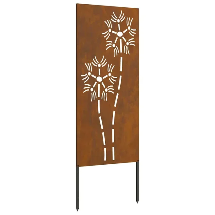 vidaXL Pantalla de Privacidad para Jardín Calado Oxidado 50 x 140 cm (7)