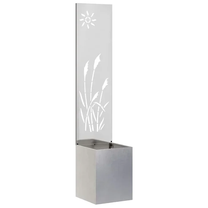 vidaXL Pantalla de Privacidad para Jardín Calado Plata 32 x 140 cm