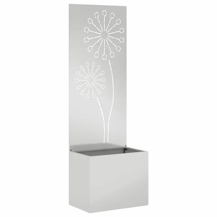 vidaXL Pantalla de Privacidad para Jardín Calado Plateado 50 x 140 cm (7)