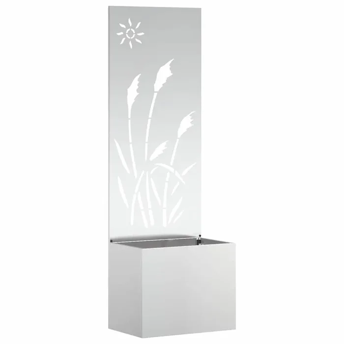 vidaXL Pantalla de Privacidad para Jardín Calado Plateado 50 x 140 cm (8)