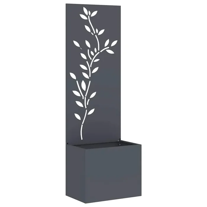 vidaXL Pantalla de Privacidad para Jardín Floral Antracita 50 x 140 cm (4)
