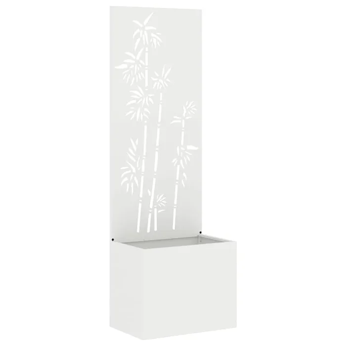 vidaXL Pantalla de Privacidad para Jardín Floral Blanco 50 x 140 cm (2)