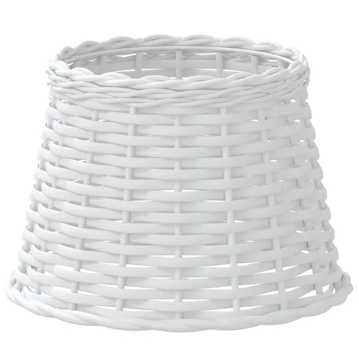 vidaXL Pantalla para lámpara mimbre blanco Ø25×17 cm