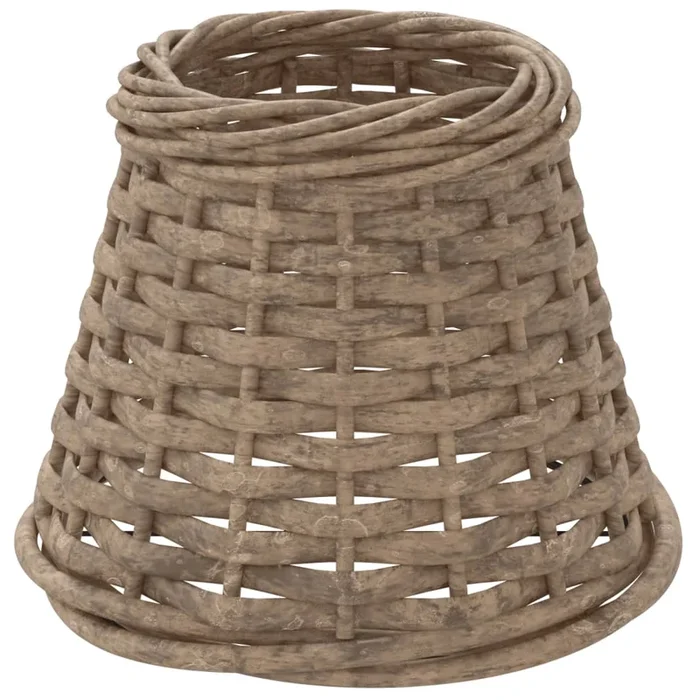 vidaXL Pantalla para lámpara mimbre marrón Ø15×12 cm
