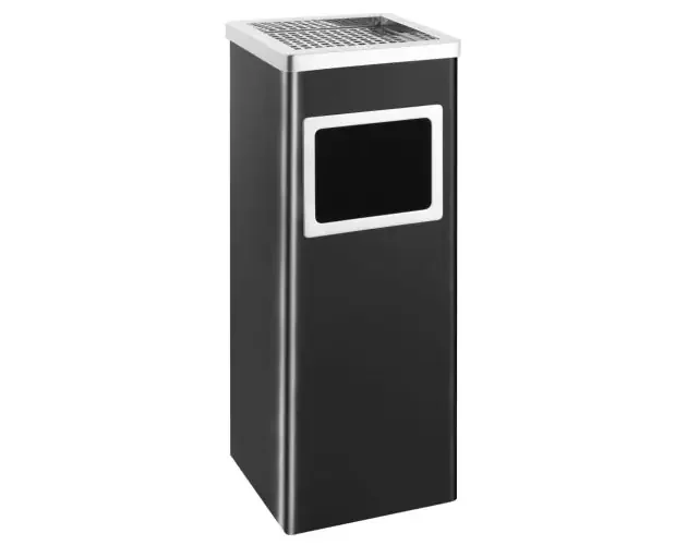 vidaXL papelera con cenicero de acero negro 36 l | Brico Depôt Ultimissimo Modello