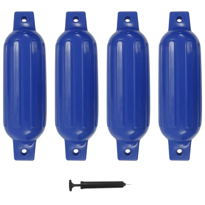 vidaXL Parachoques para barco 4 unidades PVC azul 41×11,5 cm