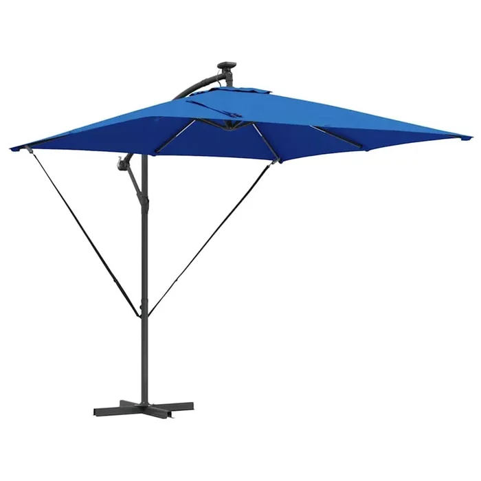 vidaXL Parasol de cantilever tipo plátano Azul 249 x 249 x 250 cm