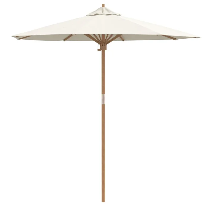 vidaXL Parasol de jardín Blanco crema 217 x 217 x 230 cm Bambú