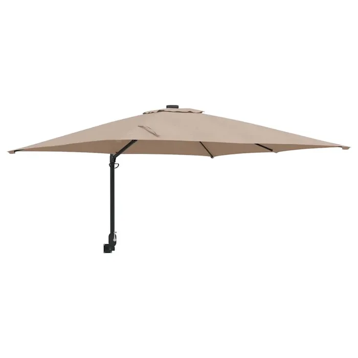 vidaXL Parasol de jardín Taupe y Negro 248.5 x 247.5 x 160 cm