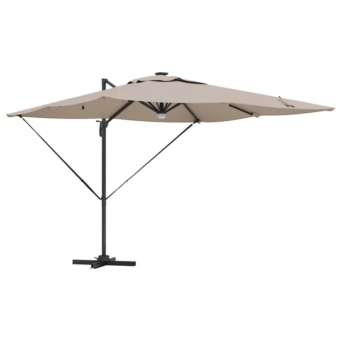 vidaXL Parasol Roma Taupé 286 x 285 x 270 cm Aluminio y poliéster