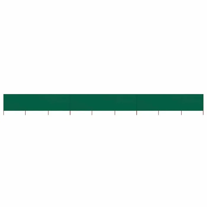vidaXL Paravientos de 9 paneles tela verde 1200×160 cm
