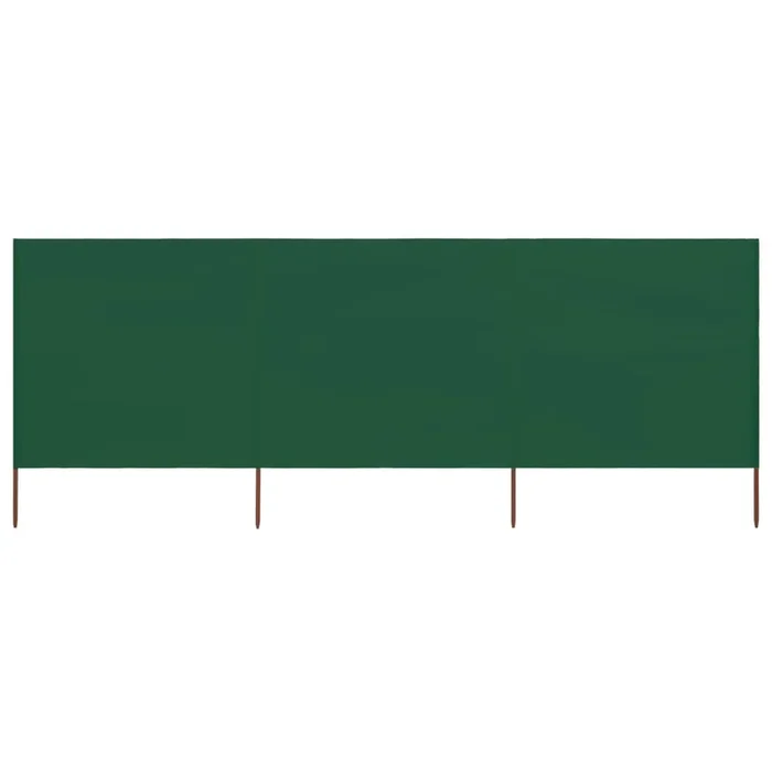 vidaXL Paravientos de playa de 3 paneles tela verde 400×80 cm