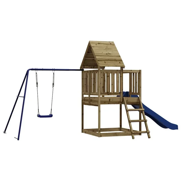vidaXL Parque infantil de exterior madera de pino impregnada (13)