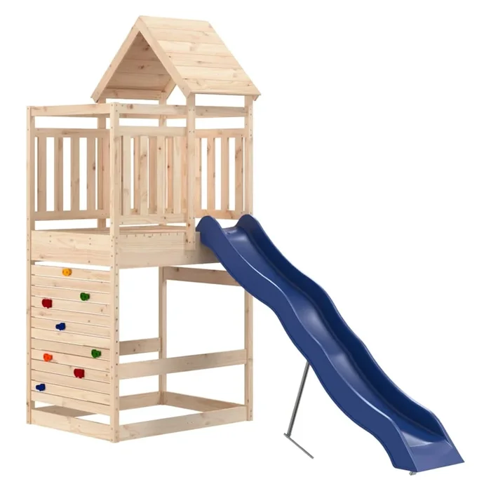 vidaXL Parque infantil de exterior madera maciza de pino (4)