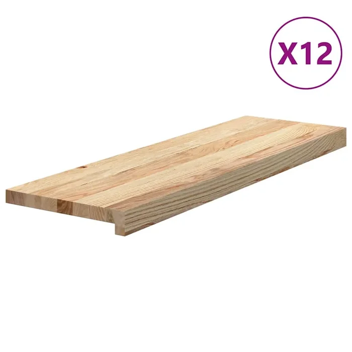 vidaXL Peldaños escalera 12 uds sin tratar 80x30x2cm