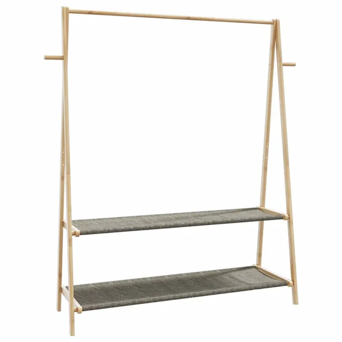 vidaXL Perchero con estantes bambú 132×45,5×150,5 cm