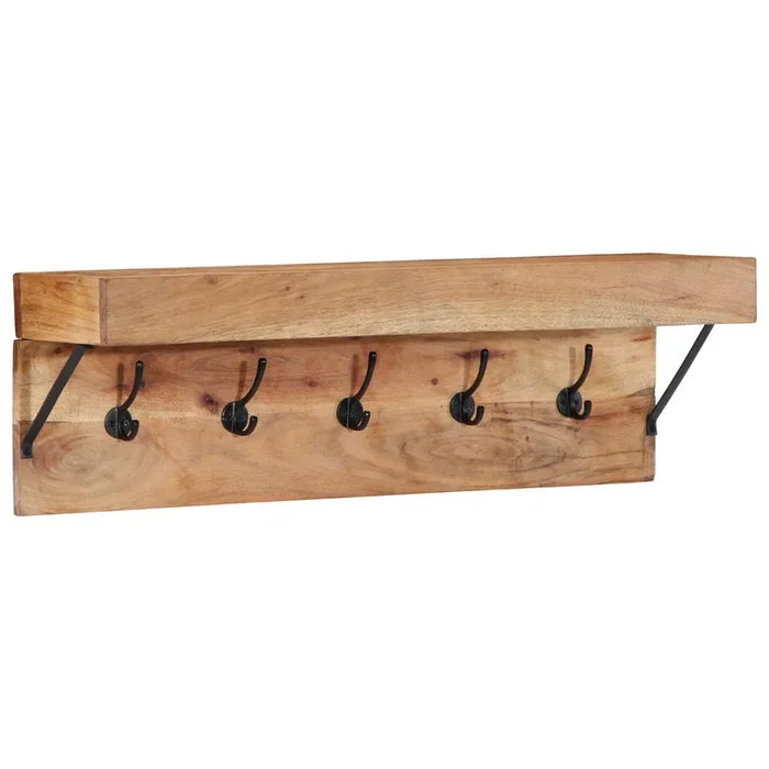 vidaXL Perchero Marrón 73 x 19 x 23 cm Madera maciza de Acacia