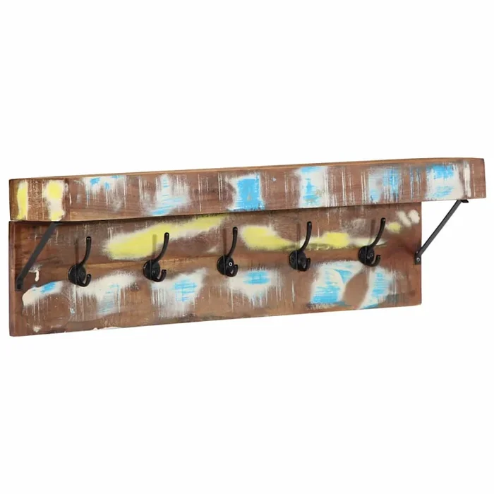 vidaXL Perchero Marrón 73 x 19 x 23 cm Madera maciza recuperada