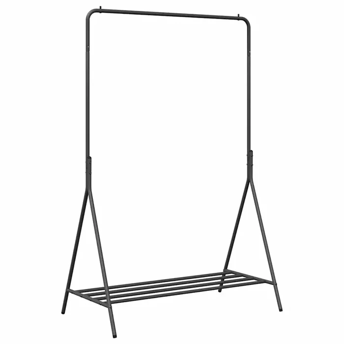 vidaXL Perchero para ropa con estante Negro 100 x 56 x 154 cm Acero