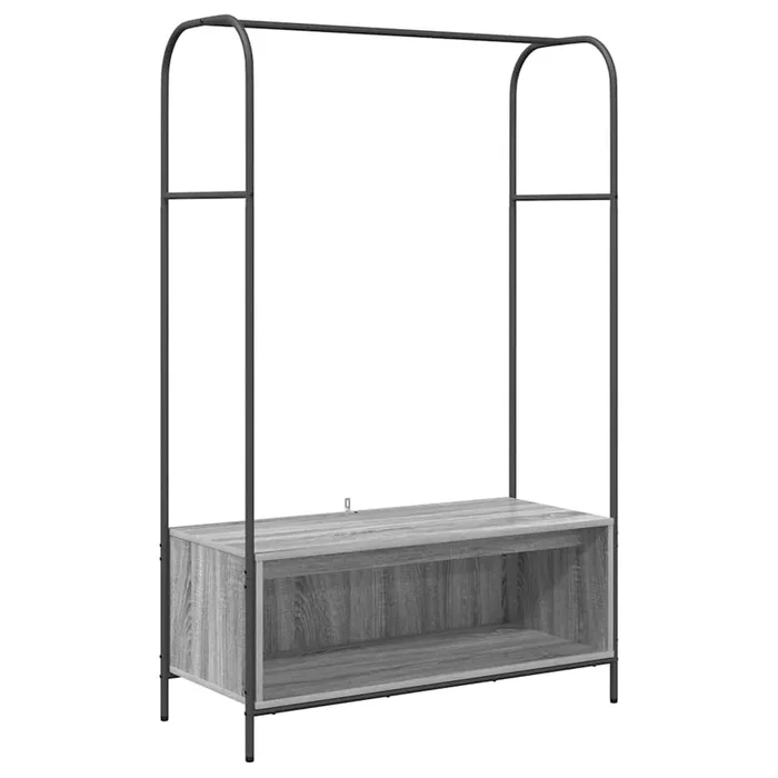 vidaXL Perchero para ropa Gris 100 x 44 x 160 cm Madera contrachapada