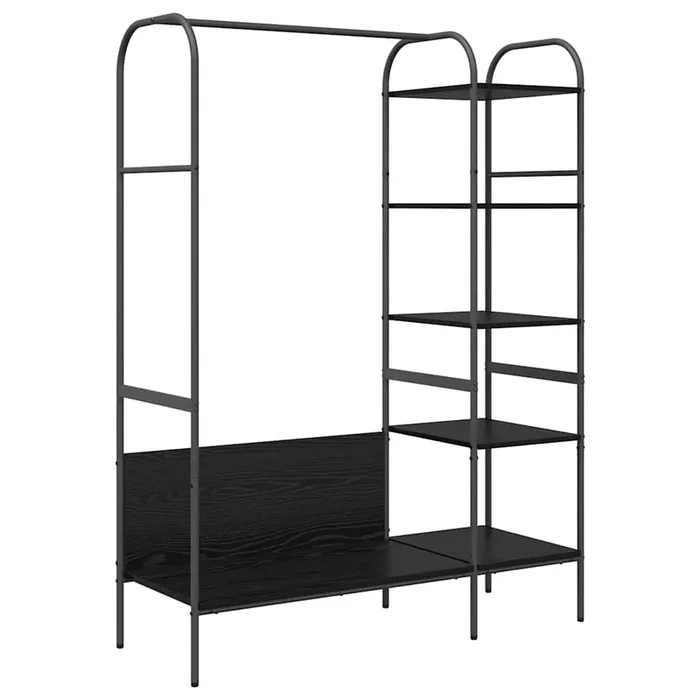 vidaXL Perchero para ropa Negro 120 x 44 x 160 cm Madera contrachapada