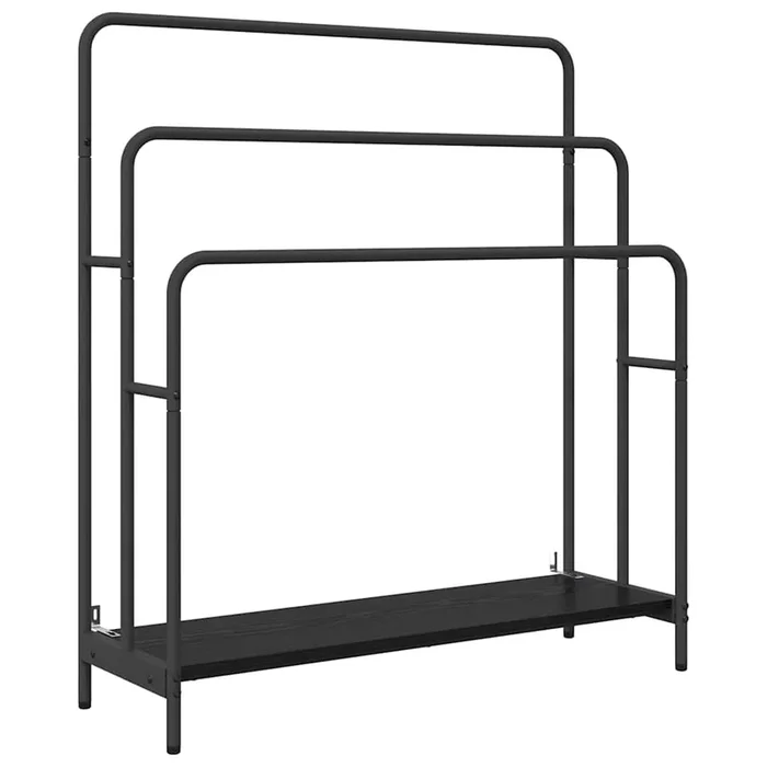 vidaXL Perchero Roble negro 90 x 30 x 100.5 cm Madera contrachapada