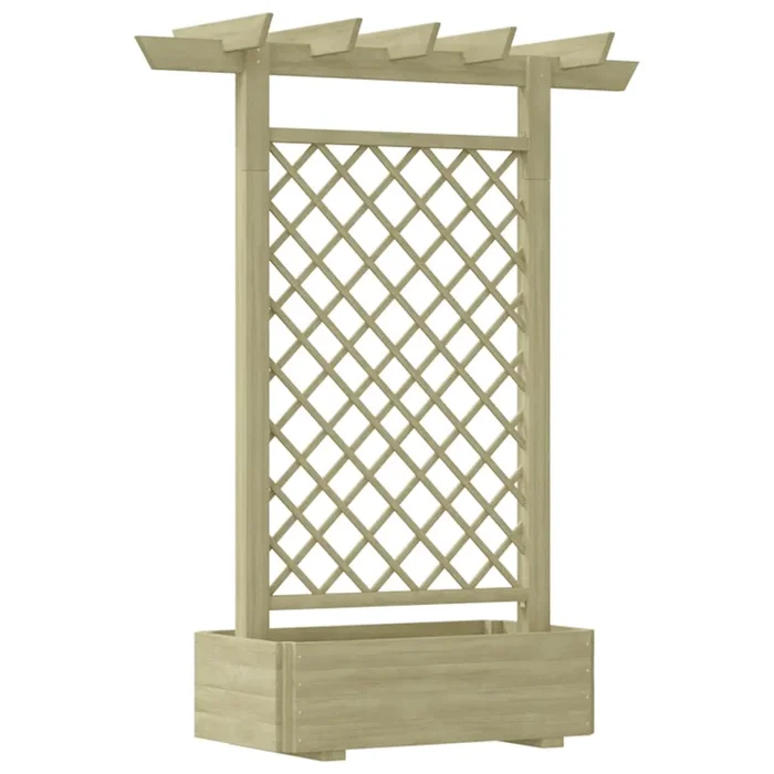 vidaXL Pérgola con jardinera de madera 162x56x204 cm