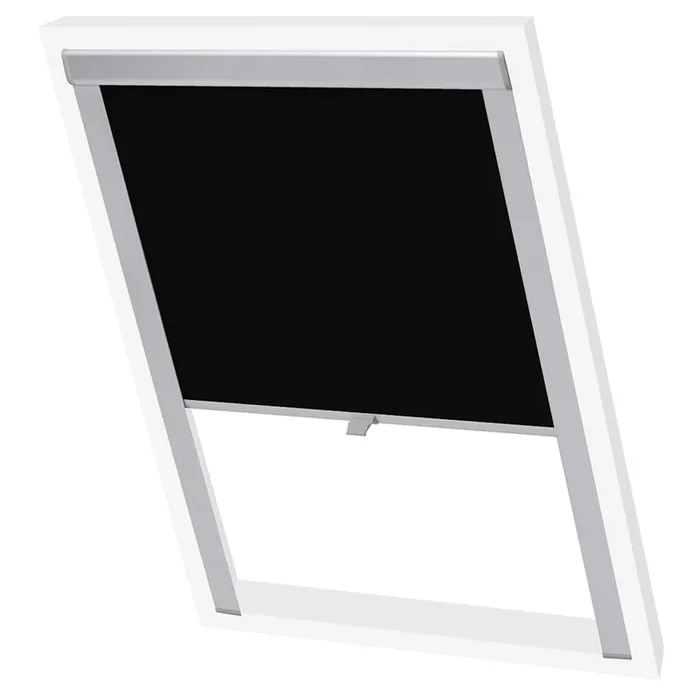 vidaXL Persiana opaca enrollable negra S08/608