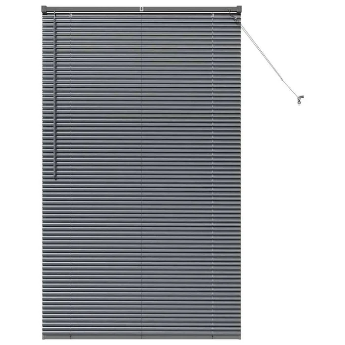 vidaXL Persiana para Ventana con cortinas Manual Gris oscuro Aluminio (38)
