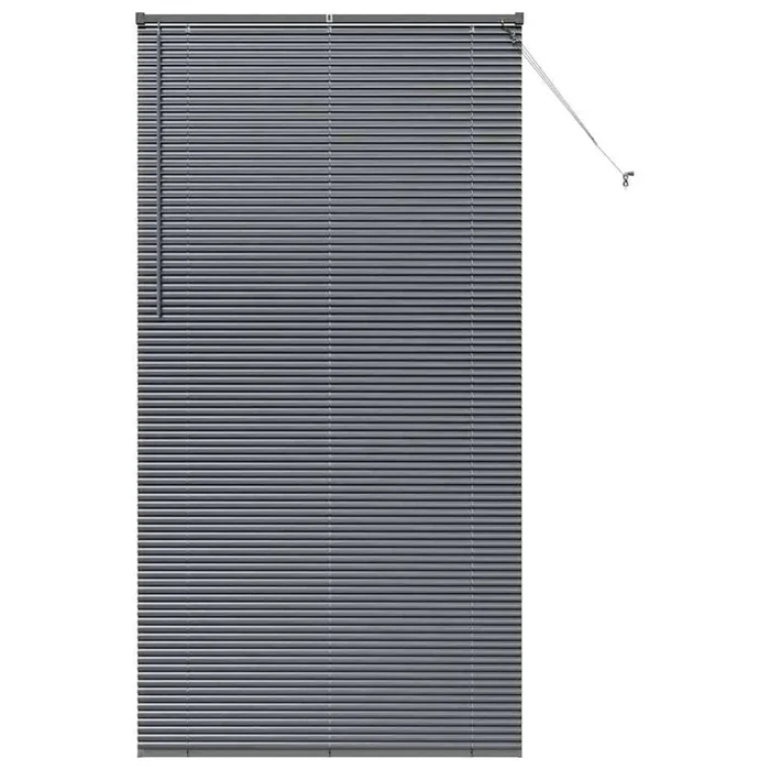 vidaXL Persiana para Ventana con cortinas Manual Gris oscuro Aluminio (51)