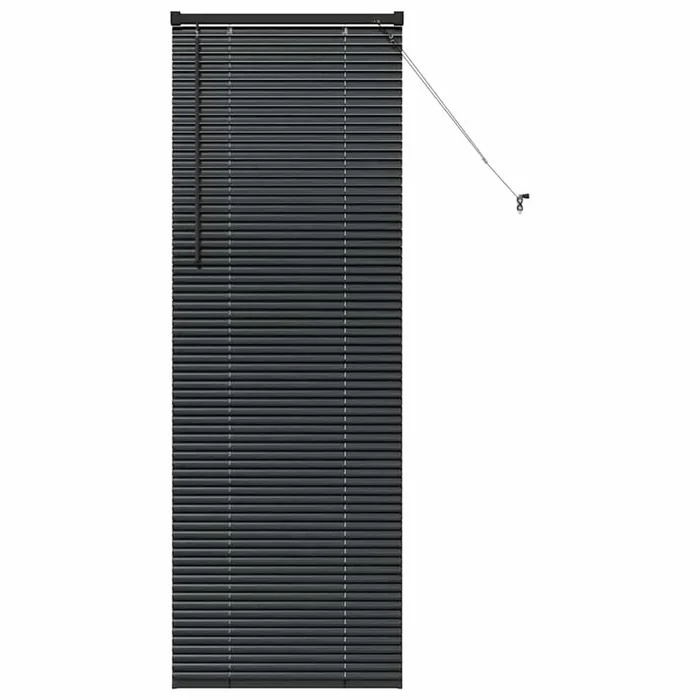 vidaXL Persiana para Ventana con cortinas Manual Negro Aluminio (14)