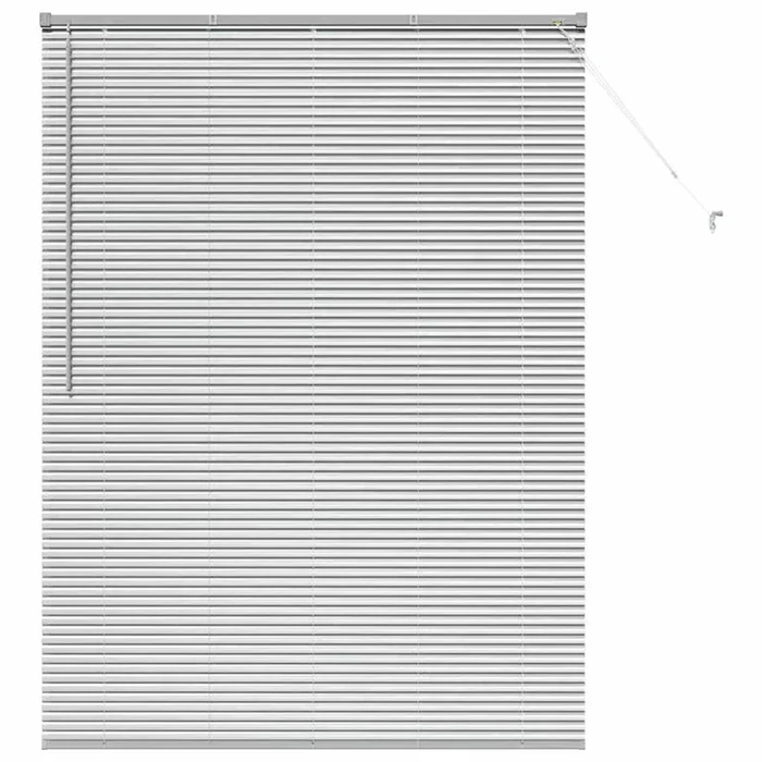vidaXL Persiana para Ventana con cortinas Manual Plateado Aluminio (53)