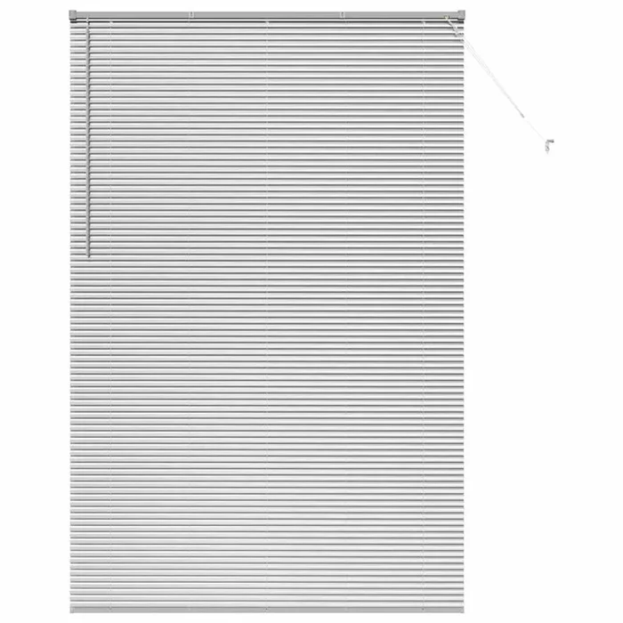 vidaXL Persiana para Ventana con cortinas Manual Plateado Aluminio (63)