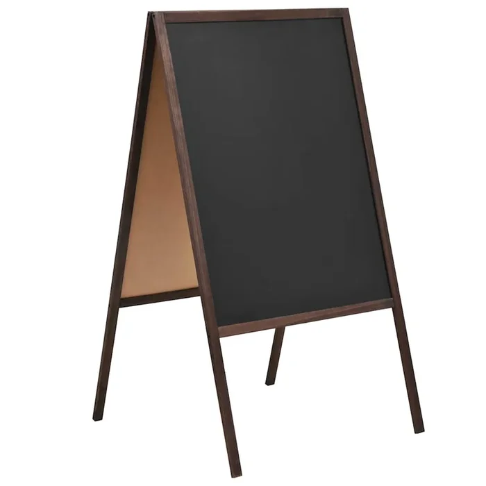 vidaXL Pizarra de pie de doble cara madera de cedro 60×80 cm