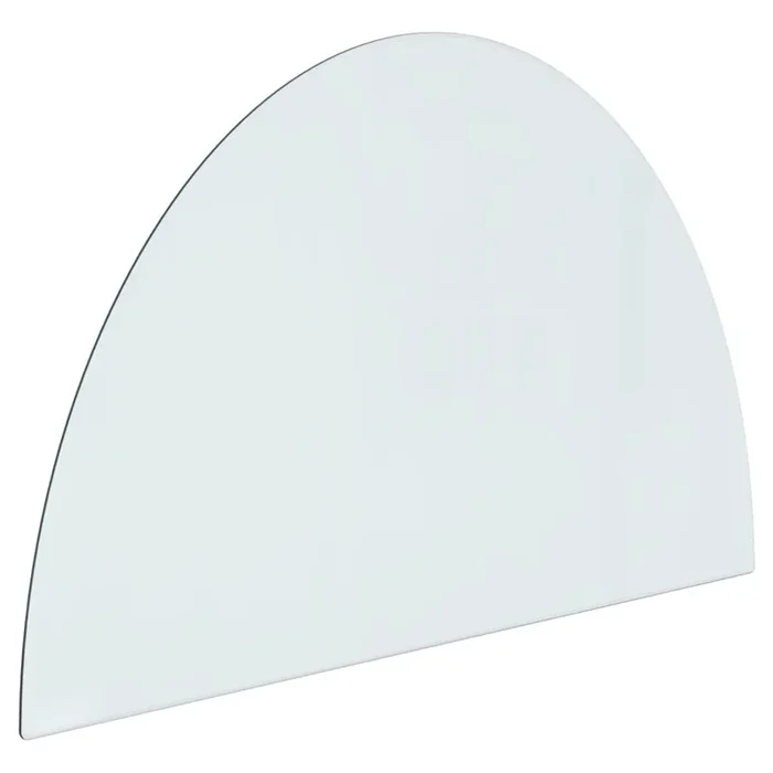 vidaXL Placa de vidrio para chimenea semicircular 800×500 mm