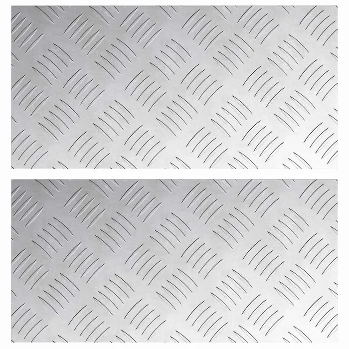 vidaXL Placas en Cuadrícula 2 pcs Plateado 40 x 20 cm Aluminio (2)