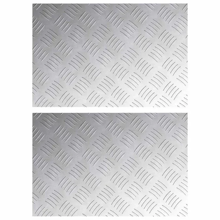 vidaXL Placas en Cuadrícula 2 pcs Plateado 60 x 40 cm Aluminio (2)