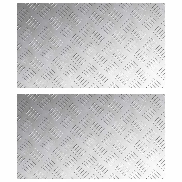 vidaXL Placas en Cuadrícula 2 pcs Plateado 70 x 40 cm Aluminio (2)