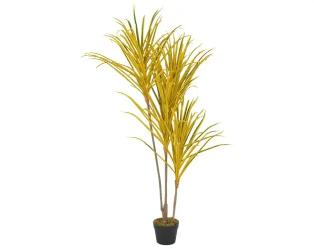 vidaXL planta artificial drácena con macetero 125 cm amarilla | Brico Depôt Ultima Occasione