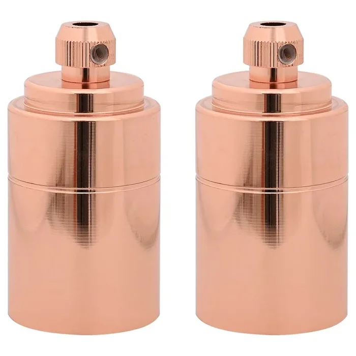 vidaXL Portalámparas 2 uds bronce oro rosa E27