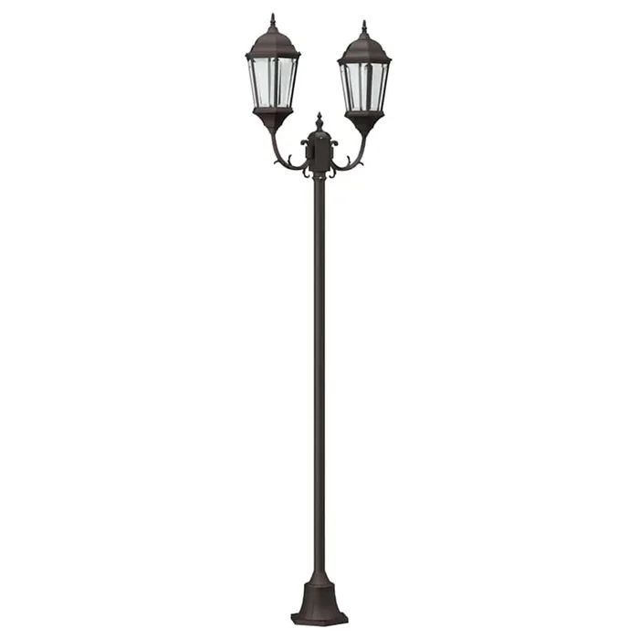 vidaXL Poste de Luz de Jardín Bronce Aluminio y Vidrio