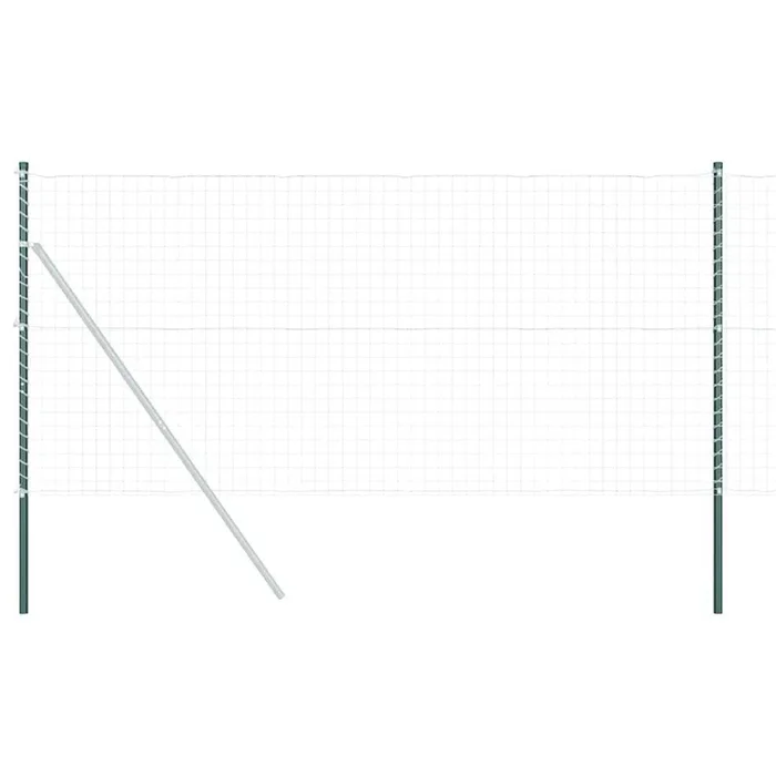 vidaXL Postes de cerca 12 pcs Verde 180 cm