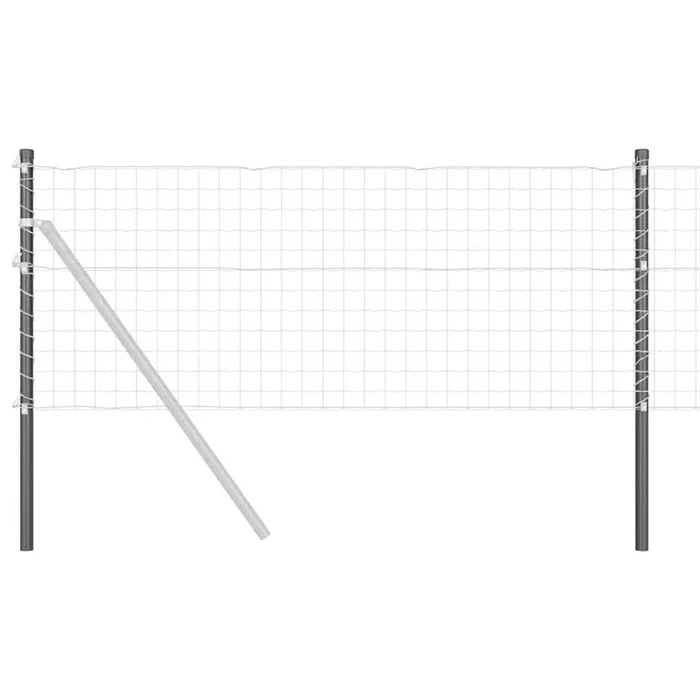 vidaXL Postes de cerca 2 pcs Gris 80 cm