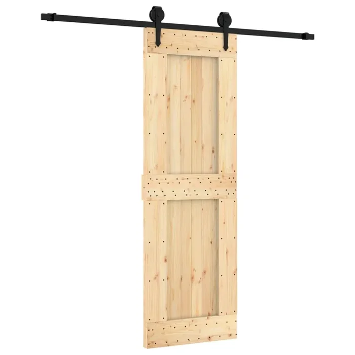 vidaXL Puerta corredera con herrajes madera maciza de pino 70×210 cm (89)