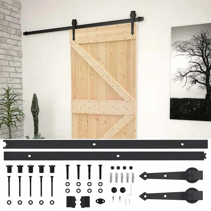 vidaXL Puerta corredera con herrajes madera maciza de pino 80×210 cm